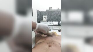 Young Women waxes cock