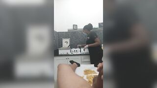 Young Women waxes cock