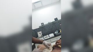 Young Women waxes cock