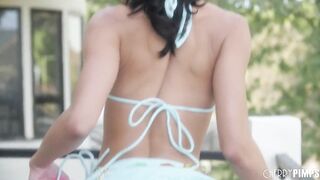 Natural Black Sexy Alexis Tae Plays Booty Plug Masturbation