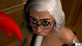 Huge butt Church lady got plowed by thick dick demon