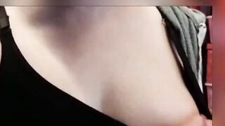 My wifey uncovering her milkers