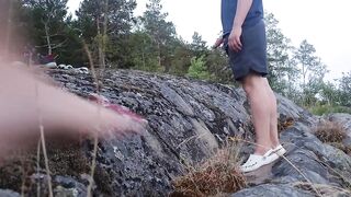 Anal pounded of a LONG BOOTY COUGAR on the beach!