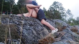 Anal pounded of a LONG BOOTY COUGAR on the beach!