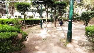 Mexican bimbo masturbates with a toy inside outdoor, exhibit, hyperversos,