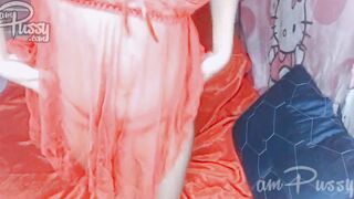 Bating porn video – Masturbation of an amateur cunt with mouth inside watch-through panties