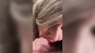 Bae older swallows his load
