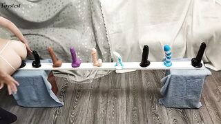 Small Hot Testing All Her Toys and takes LONG Orgasm
