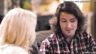 Huge boobs stepmommy convinces Son to stay with her
