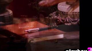 Perfect long butt musician Christina Santiago posed nude after striptease