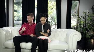 Honey Gold lets her stepfather pound her little hole