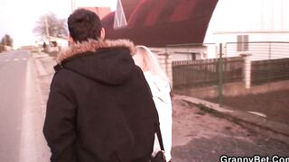 80 years older blonde ride stranger young penis