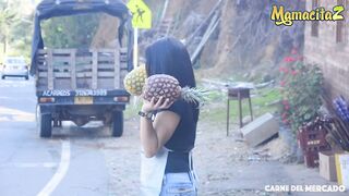 CarneDelMercado - Devora Robles Long Booty Colombian Gets Her Tight Vagina Nailed Rough By Stranger