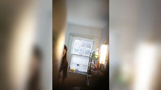 Voluptuous roomate shower spy - using bathroom