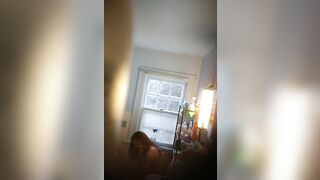 Voluptuous roomate shower spy - using bathroom