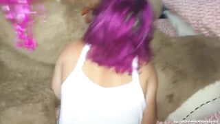 Cumshot on my Bombshell little step-daughter! Amateur private