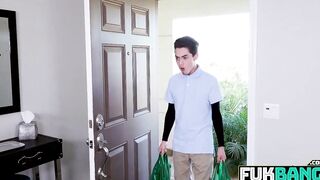 Mercedes Carrera Inside Delivery Boy Grabbing goddess Cougar Booty