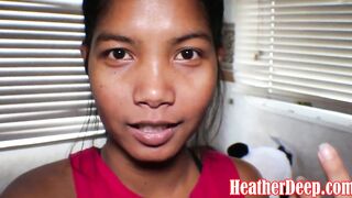 thai 18 oriental heather deep gives deep throat creamthroat before
