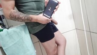 my sister caught me batu jacking off into the WC