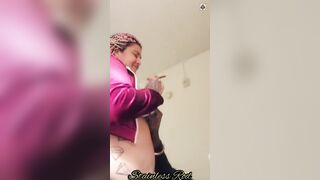 BBW Tatooed Queen Ride bbc taking a Smoke