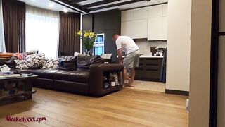 OMG! Tired Ex-Wife Doesn't Notice Lover Blowing Her Hubby's Penis