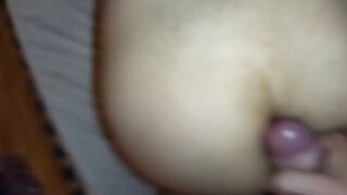 Young milf dark haired CUM on Booty