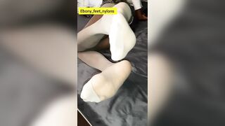 Nice shiny white Tights