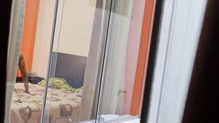 I spy on my friends from my room (work trip).