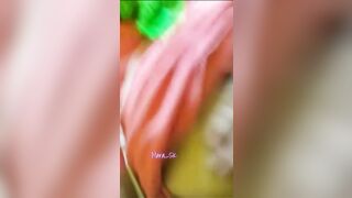 Woman take a shower scrb people