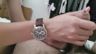 cum on see wrist bondage head hand job