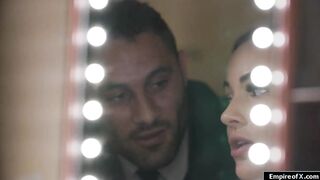 A huge titted GF caressed then screwed rough by her bro