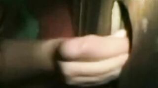 My fiance blowing lots of dicks at gloryhole