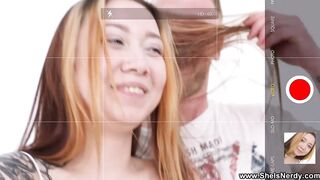 She Is Nerdy - Nerdy oriental red haired Vasilisa Lisa fucks