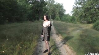 Passionately Fucking With A Friend Into The Forest Where There