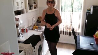Blonde 40 over goddess cougar milf fucks with stepson while