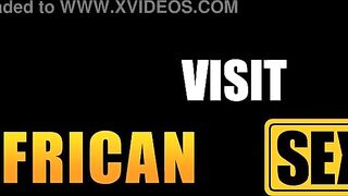 Turned On African Black 19 Year Old plays with Vibrator