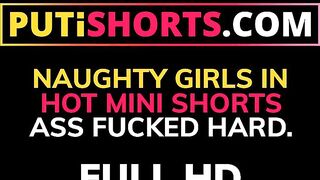 Lusty Dark Hair Skank Chokes on White Dick