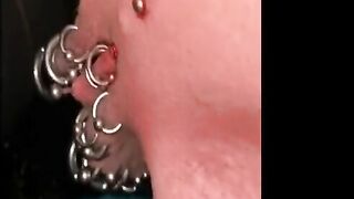 My Bae Piercings having fun with heavy pierced snatch