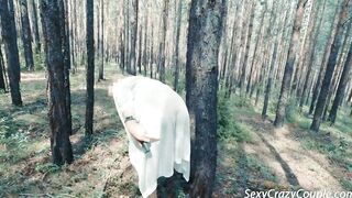 Tiffany fucks into the outside forest and nude walk