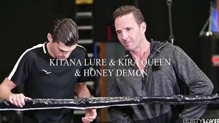 3 Oiled-up Hotties Nailed Up Rough inside Boxing Ring