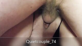 Spreading her vagina while she got banged!