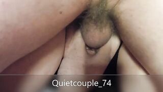 Spreading her vagina while she got banged!