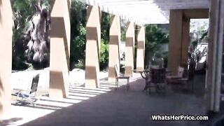 Paying beautiful fine blonde for a bj public