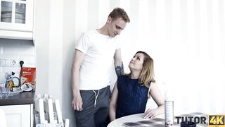 TUTOR4K. Dude gets revenge on beauty tutor by drilling her snatch