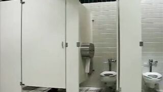 3 Girl caught into a Outdoor Bathroom