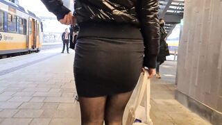 Teenie tights legs and booty