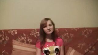 virgin young looking russian facial on casting
