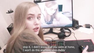 Daddy Roughly Banged Daughter Who Didn't Expect Him to Come