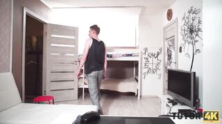 TUTOR4K. Homemade professor knows everything and can even performance boy