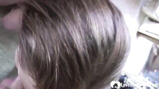 Sensational dark hair is hungry for some cum